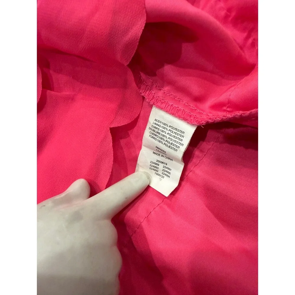The Childrens Place Girls Hot Pink Tiered Ruffle Sleeveless Party Dress Size 12